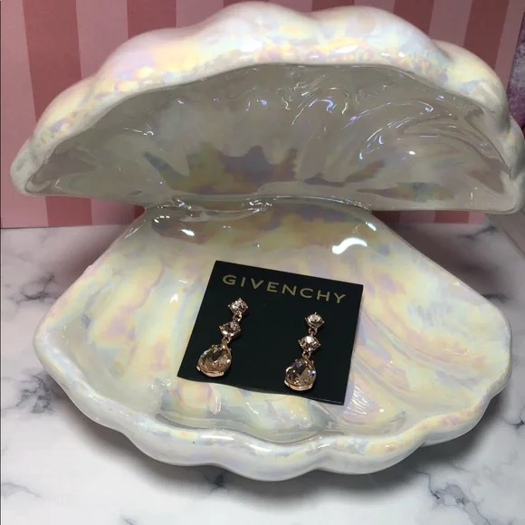 GIVENCHY Rose Gold/Champagne Drop Earrings with Post Backs - Picture 15 of 16